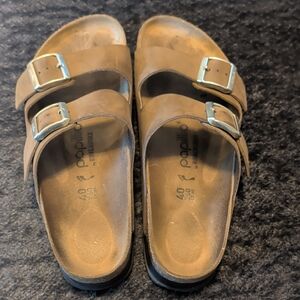 Papillio Women's Tan Double-Buckle Sandals